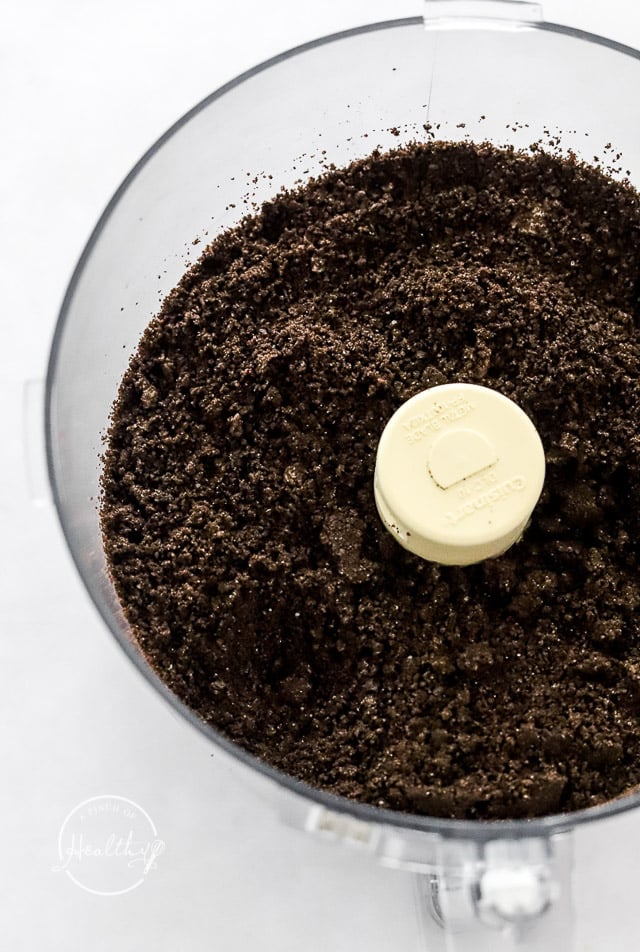 pulsed cookies in a food processor