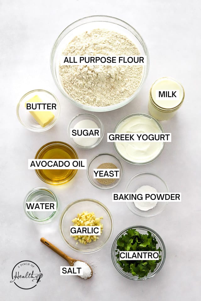 ingredients on white surface with label text