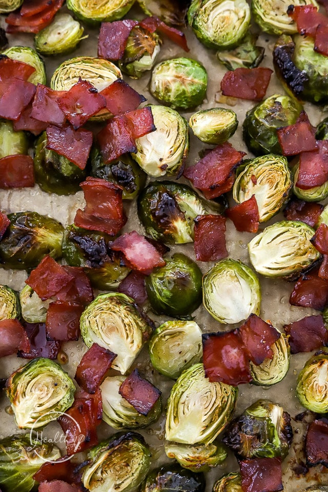 closeup final maple bacon Brussels sprouts