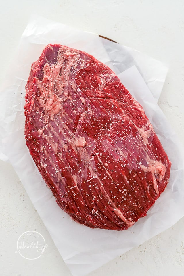 Seasoning the brisket