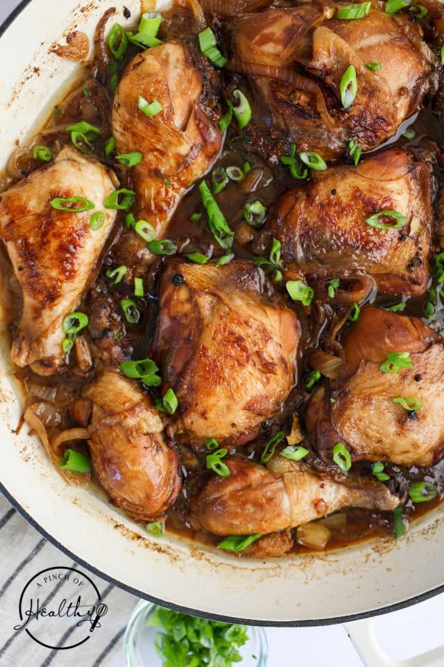 Chicken Adobo in a Dutch Oven.