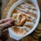 Buffalo Chicken Dip in a serving dish